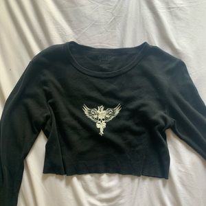 Brandy Melville/ John Galt graphic black longsleeve